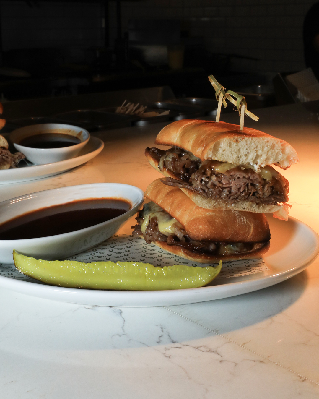 "Dangerous Dave's" Dublin Dip sandwich at O'Toole's Way.