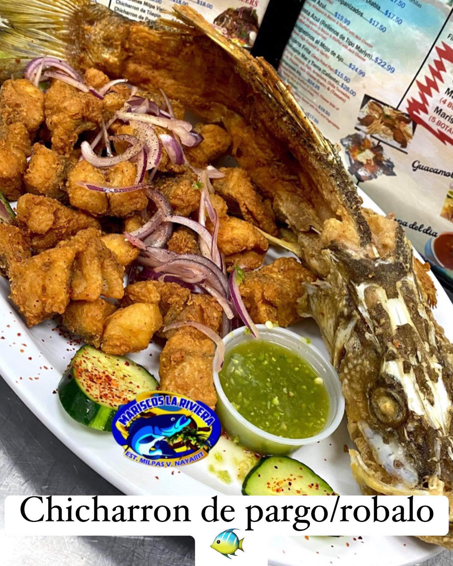 Mariscos La Riviera Estilo Milpas Viejas Nayarit CastanÌeda's Mexican Food- chicharron de pargo