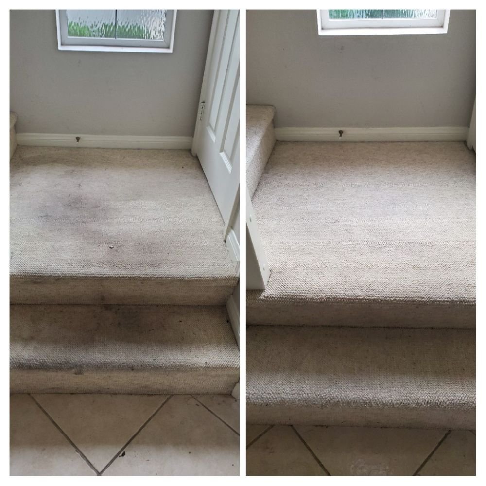 Before and after carpet cleaning in Seal Beach
