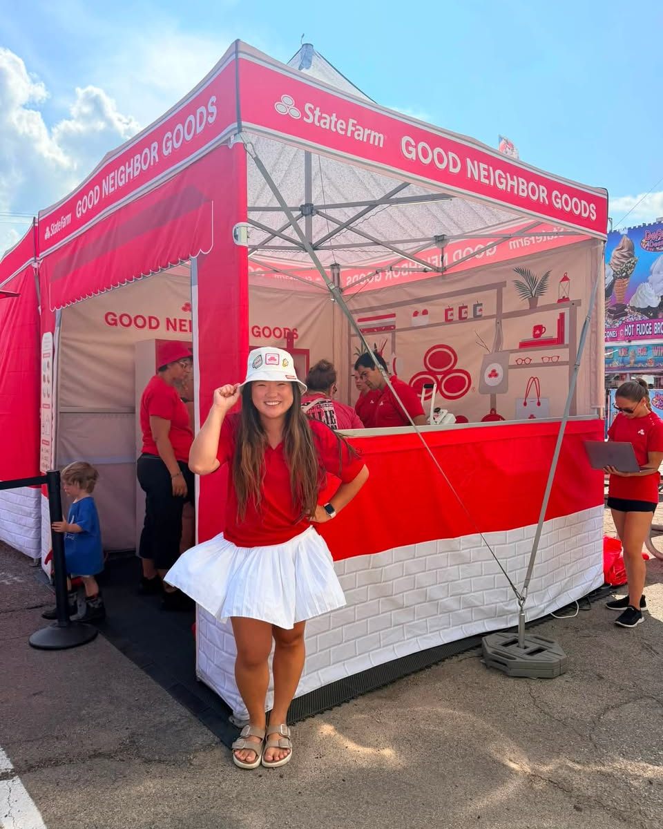 Stop by the Steele County Free Fair today until 5:30 to see Katie and Megan at the State Farm booth. Make a free hat or bag while you are there!