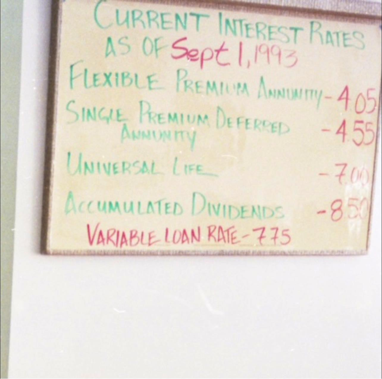 CHECK OUT THISE INTEREST RATES FROM 1993!!