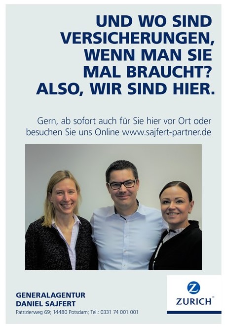 Zurich Versicherungsagentur Daniel Sajfert, Patrizierweg 69 in Potsdam