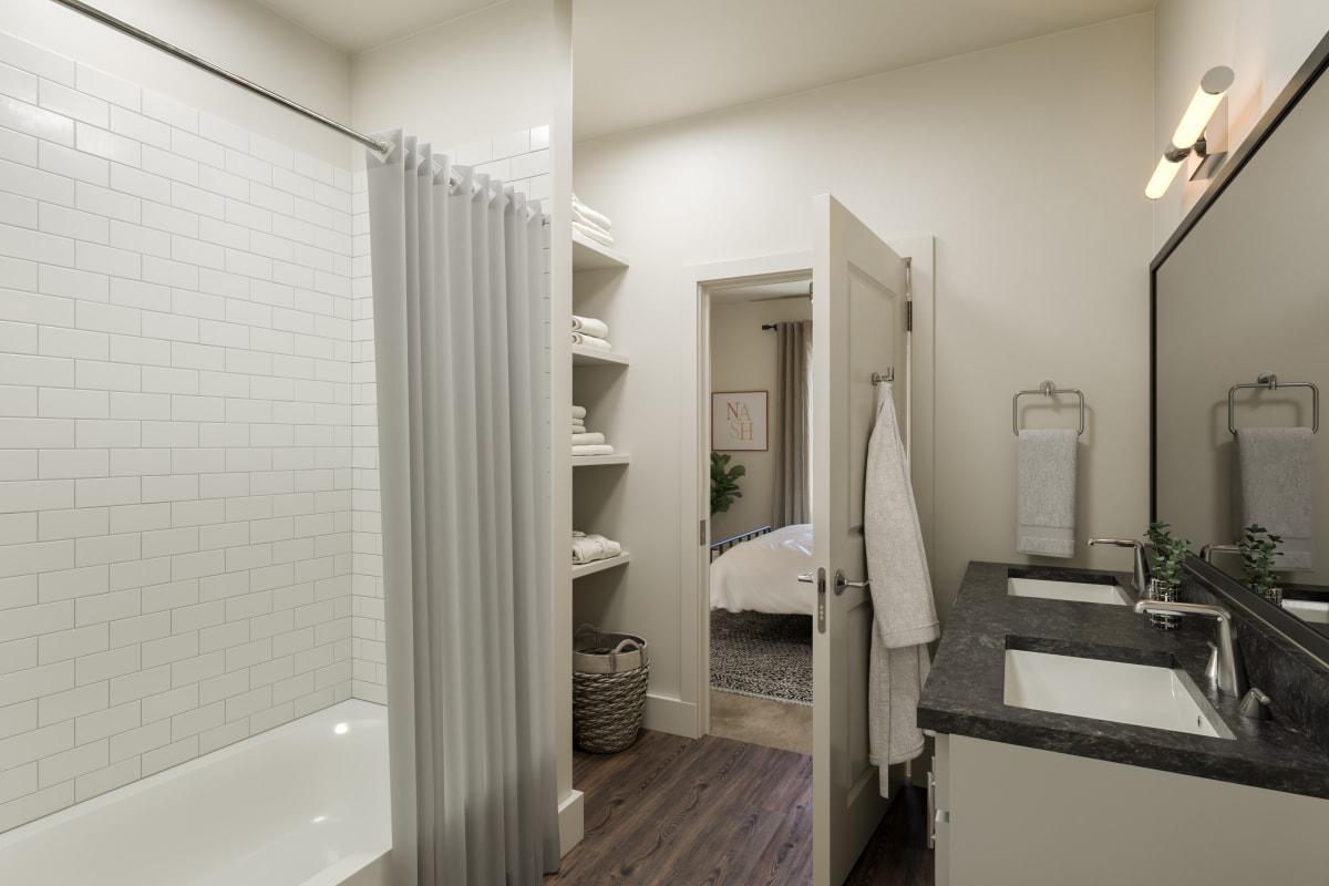 Bathroom at Livano Trinity Apartments