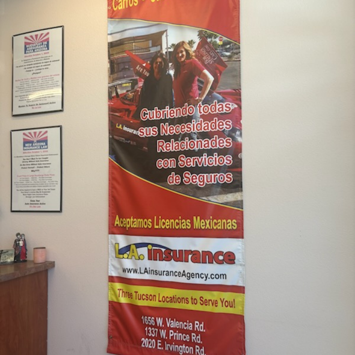 Interior of the L.A. Insurance located at 1656 West Valencia Rd. in AZ