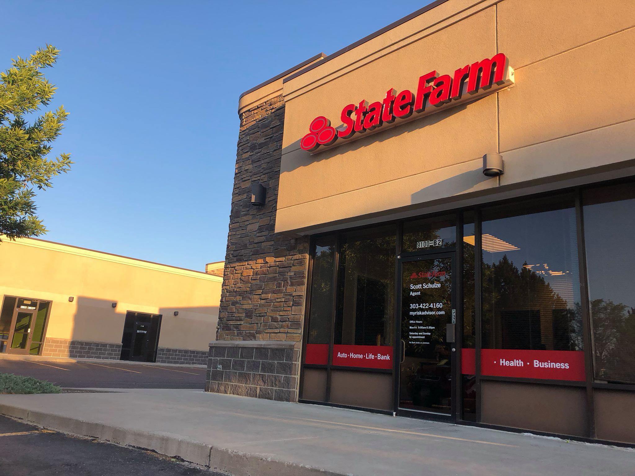 The exterior of the Scott Schulze State Farm agency