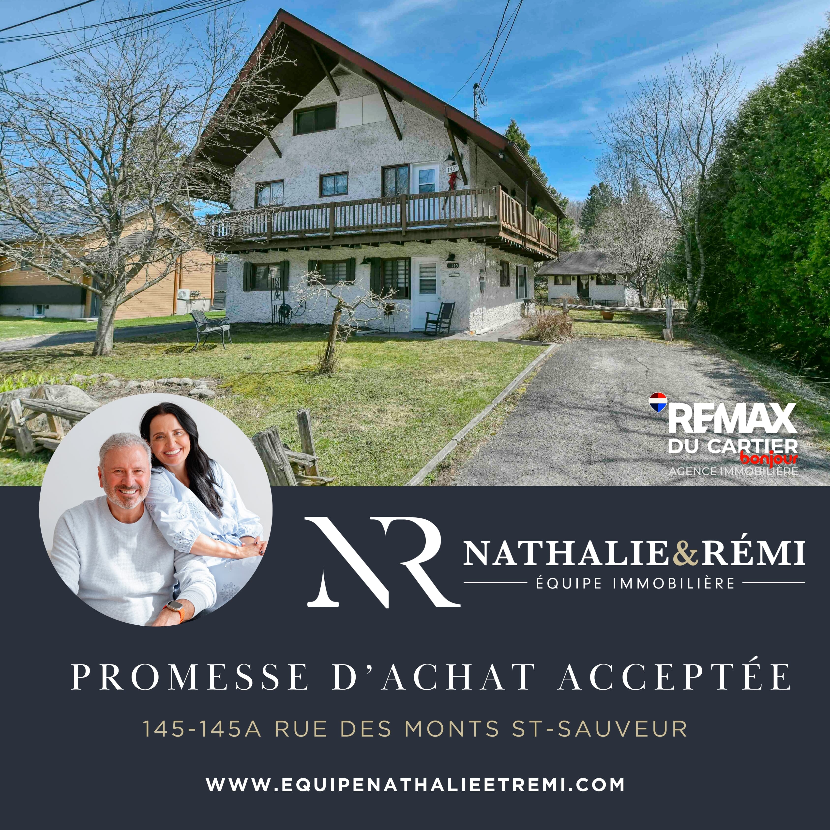 Images Nathalie & Rémi Équipe Immobilière RE/MAX DU CARTIER BONJOUR - Courtier immobilier Saint-Sauveur