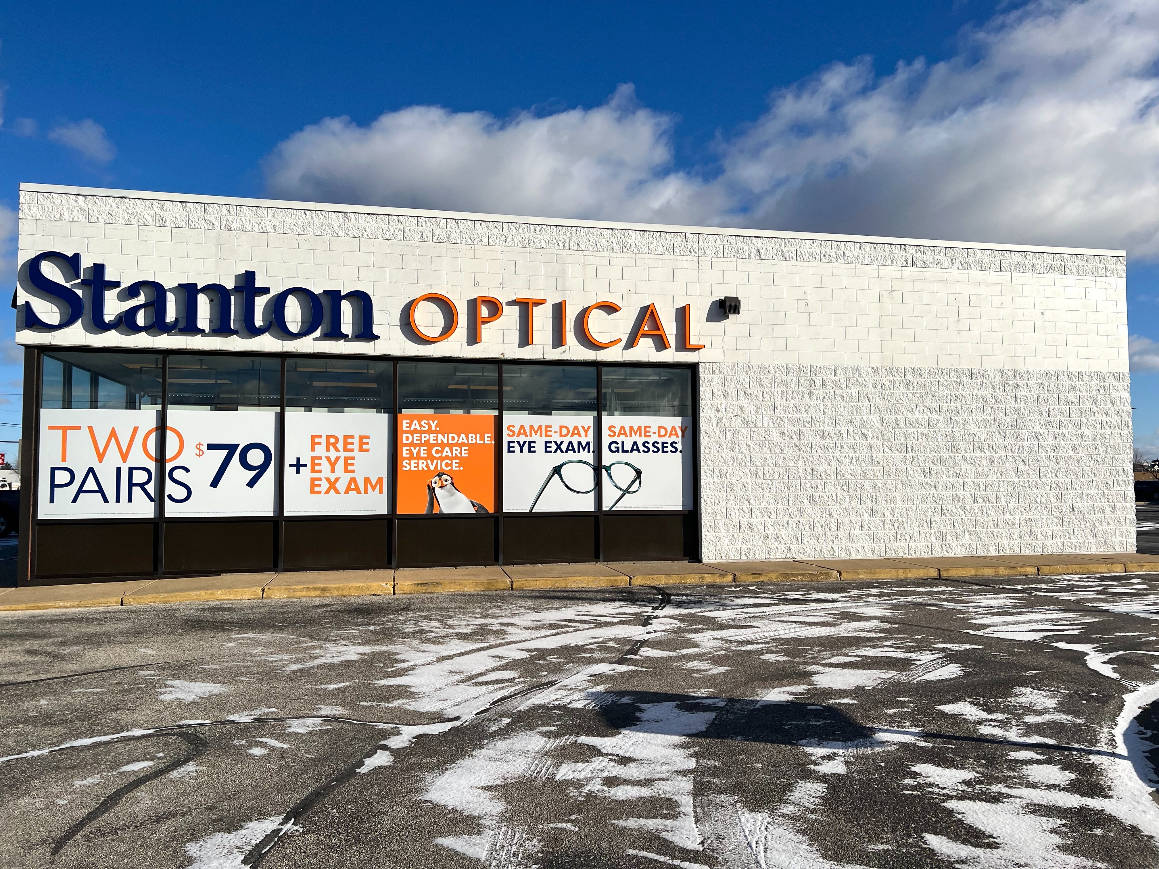 Storefront at Stanton Optical Store Saginaw MI 48604