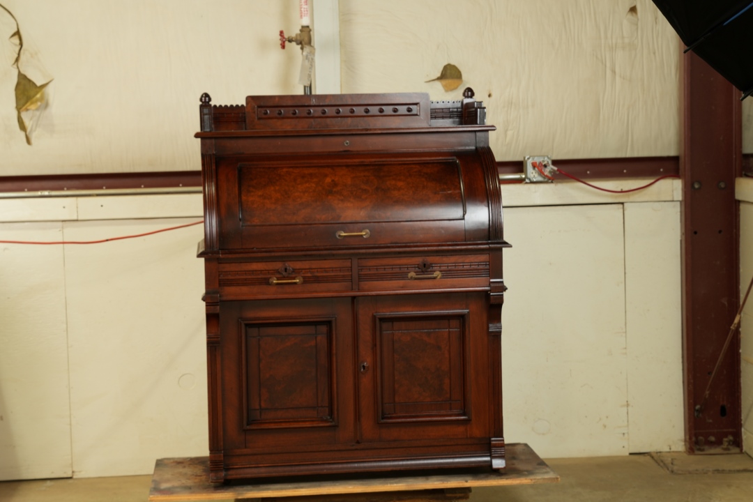 Antique Cylinder Desk After Restoration