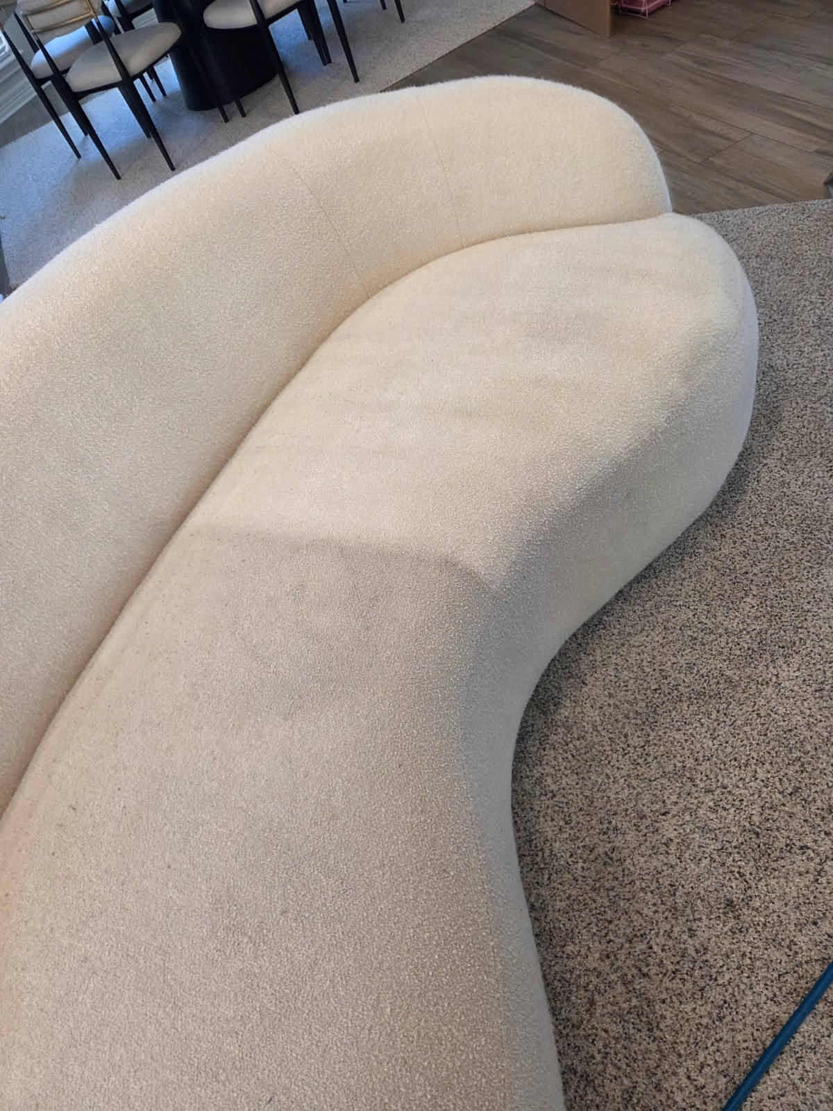 Before and after upholstery cleaning Spring TX