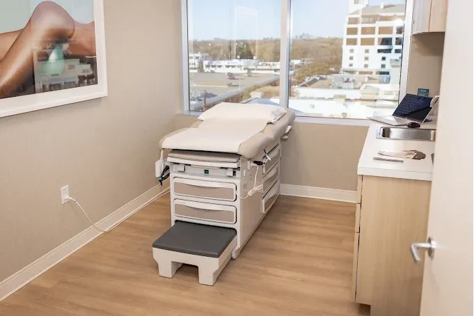 Private consultation room for Women’s Wellness Institute of Dallas and cosmetic gynecology services, designed for comfortable, confidential patient care and personalized treatment discussions.