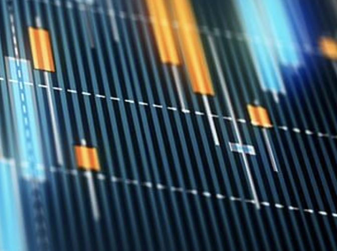 Abstract close-up of a graph.