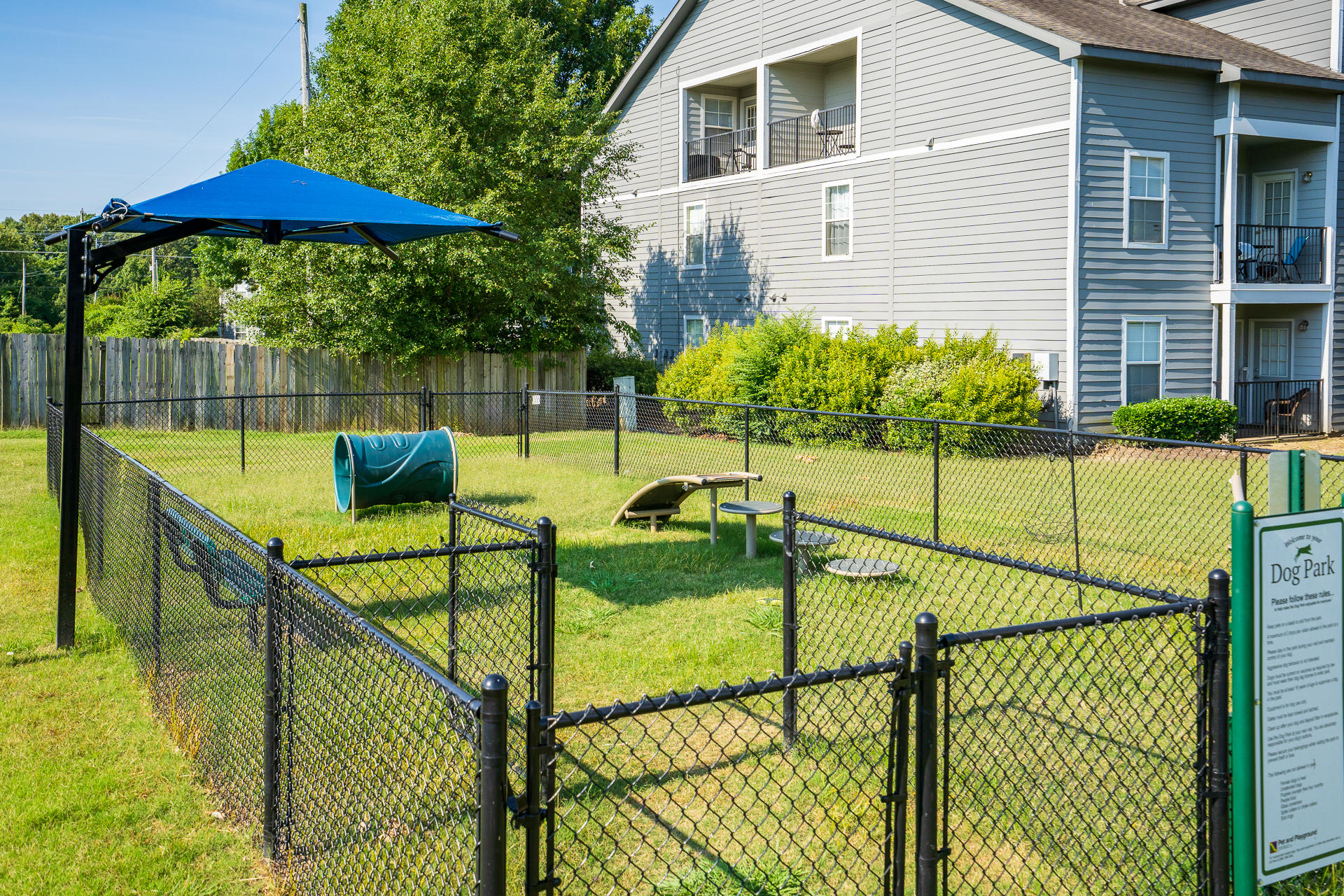 Fenced-In Dog Park With Obstacle Course