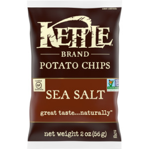 Kettle Brand Potato Chips, Sea Salt Kettle Chips, Snack Bag, 2 Oz featured image