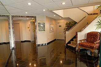 Lobby of the Lascaris Building. Push G to take the elevator to Ground Floor. Suite #101