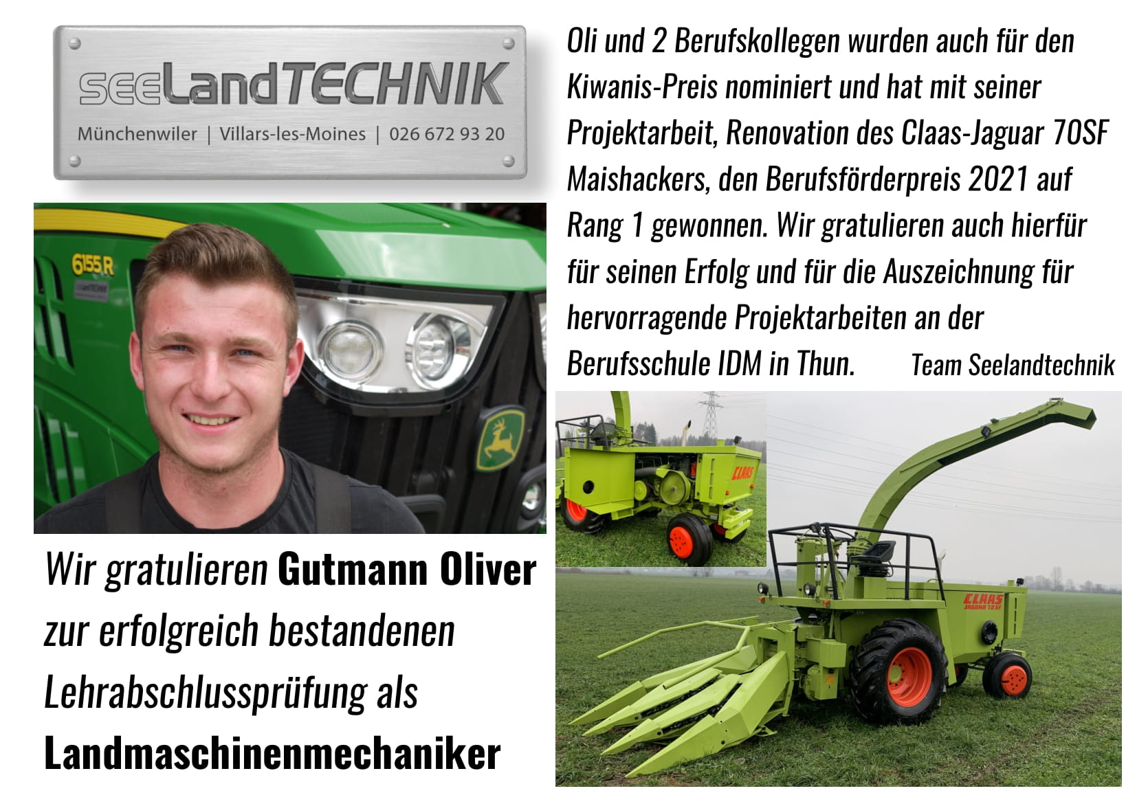 Seelandtechnik AG, Murtenstrasse 30 in Münchenwiler