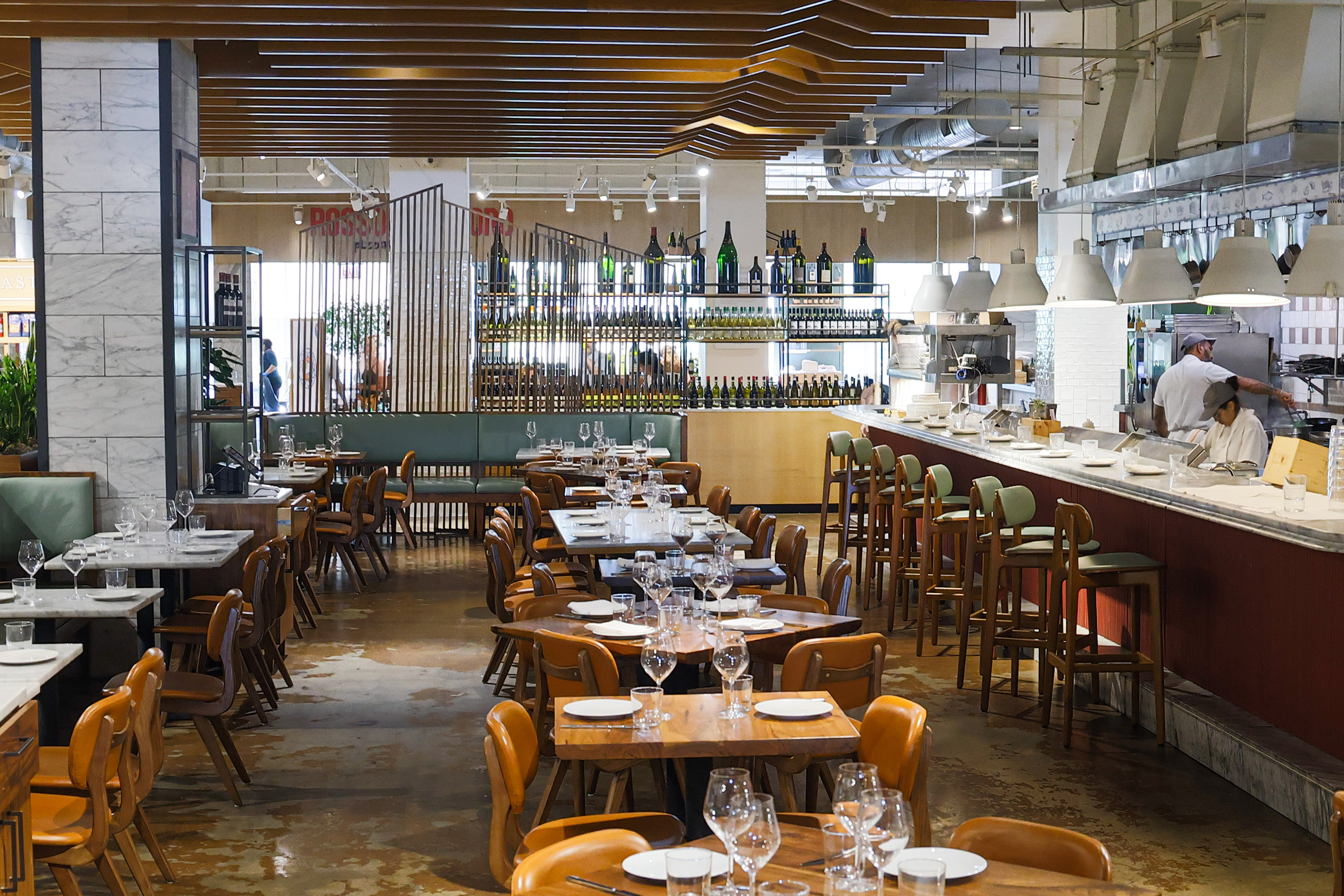 The dining room at Vino&. 