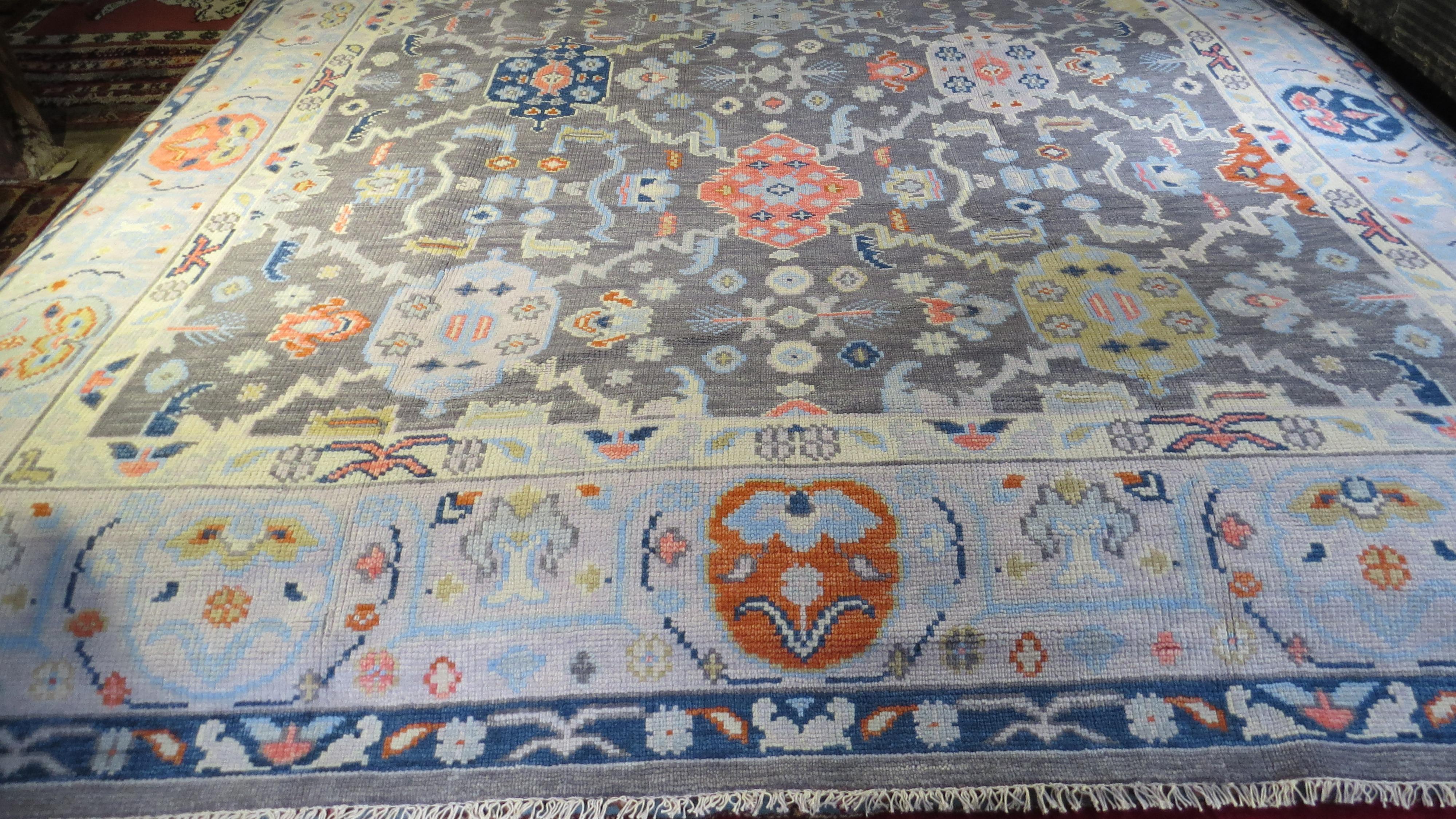 9x12 Turkish Oushak at Carpetbeggars Hand Knotted Rugs