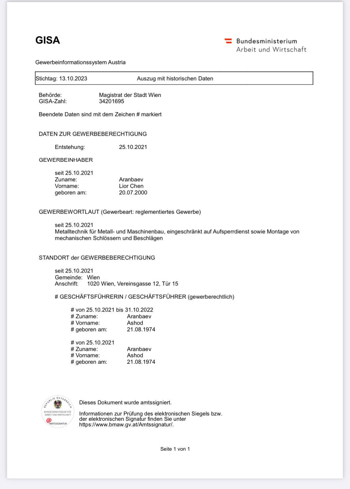 Aufsperrkönig Aufsperrdienst - Schlüsseldienst Wien, Vereinsgasse 12 in Wien