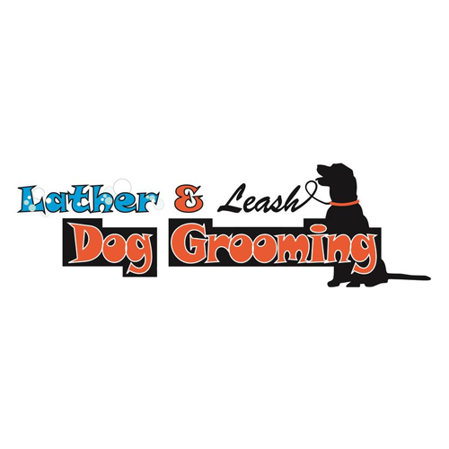 Lather & Leash Dog Grooming Logo