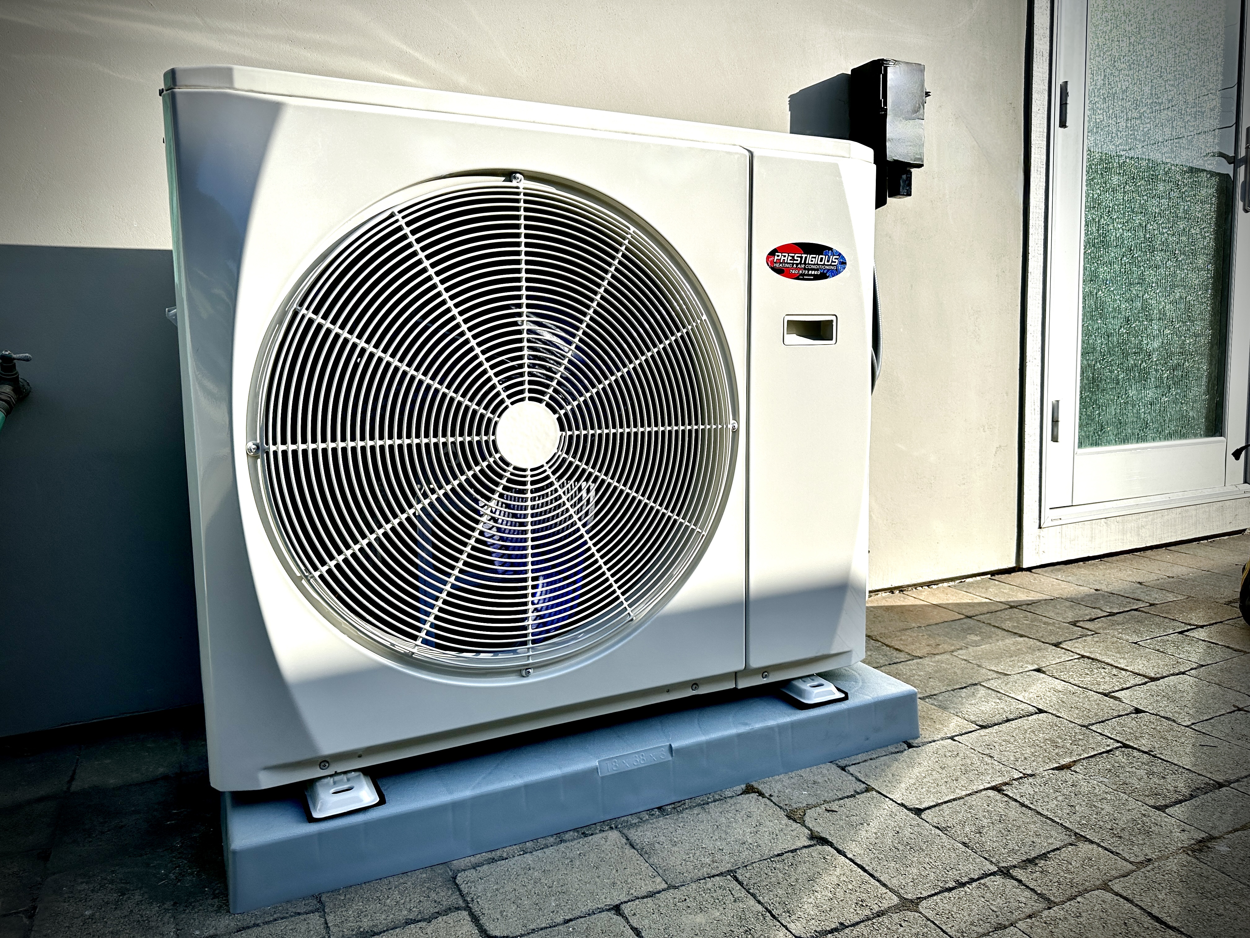 High-efficiency residential heat pump installation providing heating and cooling performance, energy savings, and year-round comfort for North County San Diego homeowners.
