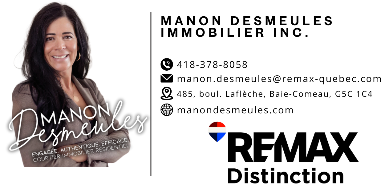 Images Manon Desmeules Immobilier Inc. Courtier immobilier résidentiel chez RE/MAX DISTINCTION