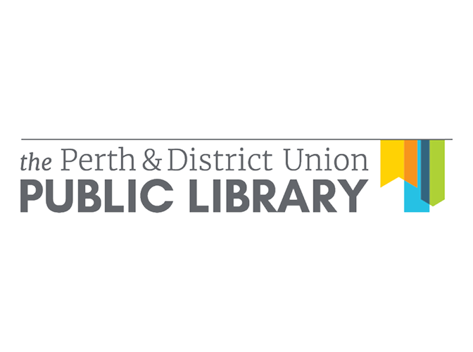 The Perth & District Union Public Library logo.