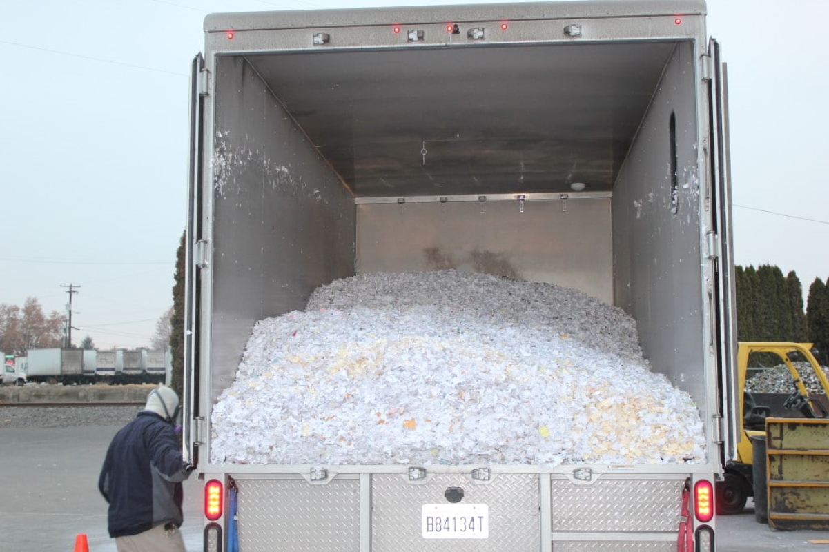 CI Information Management shredded paper for recycling