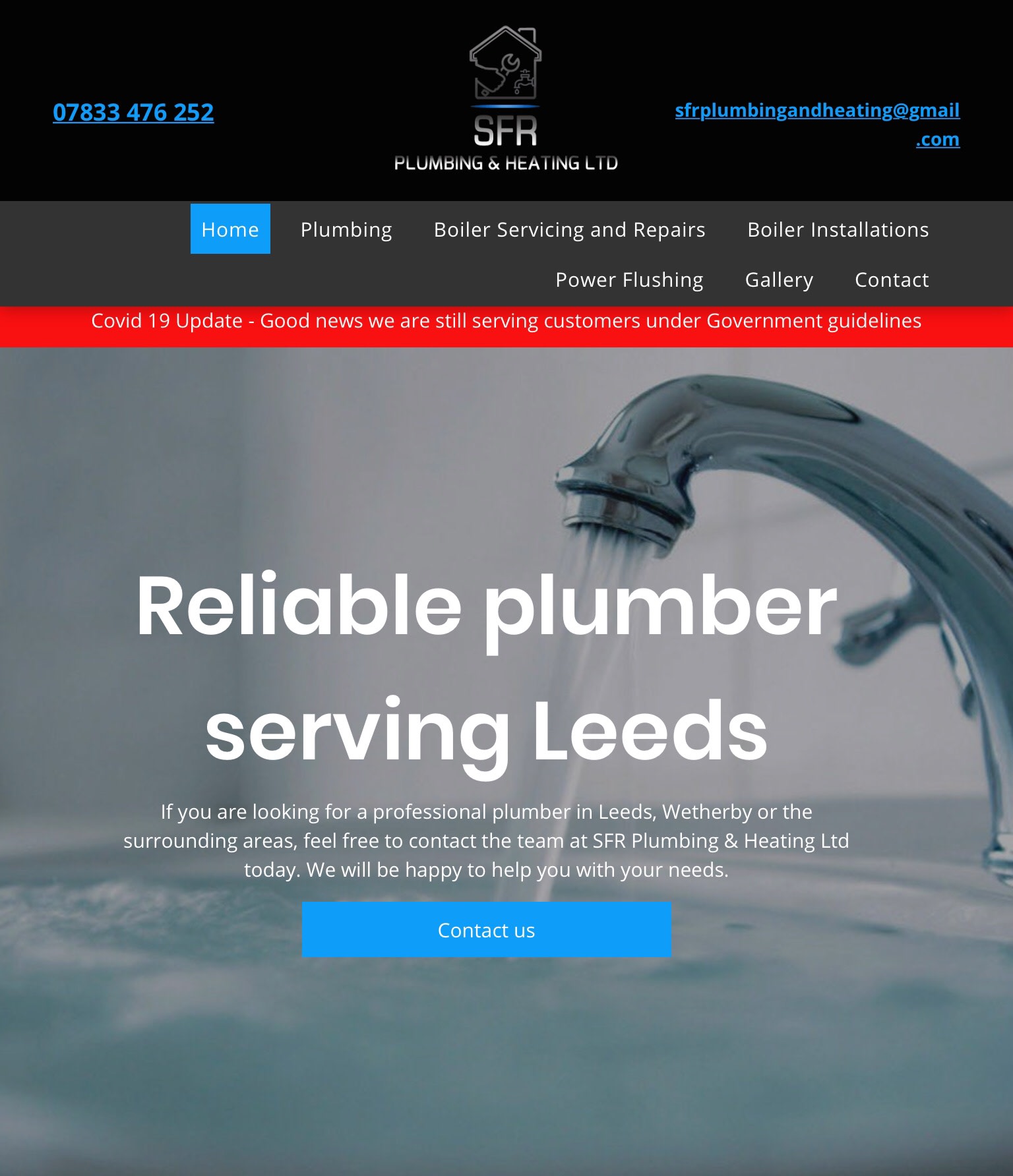 SFR Plumbing & Heating Ltd Leeds 07833 476252