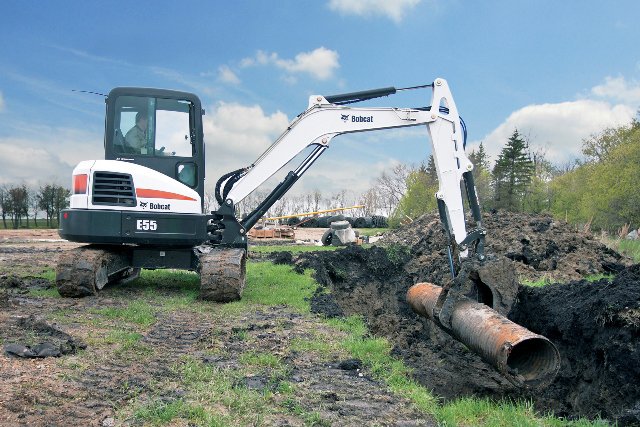 Bobcat e55 mini excavator Mutual Rentals Highland Park (847)432-0045