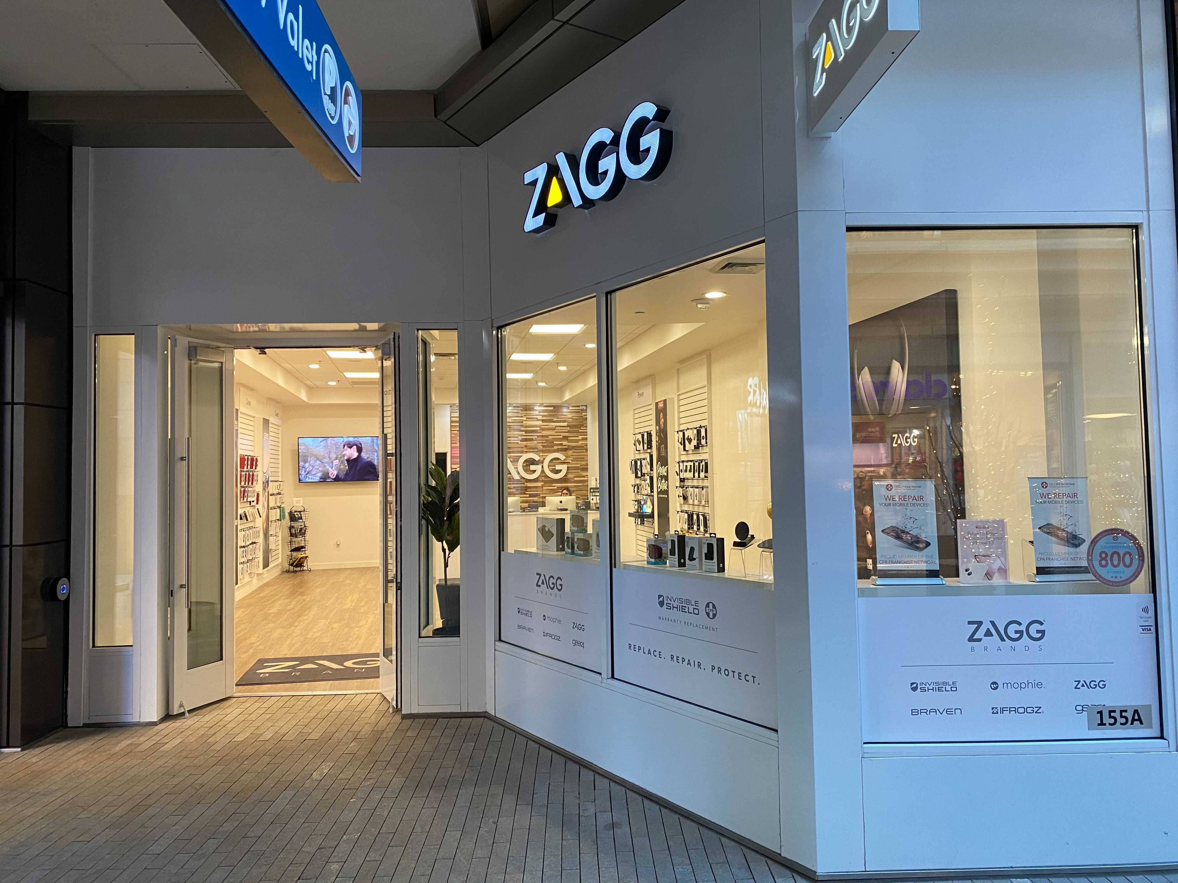 Storefront of ZAGG City Creek