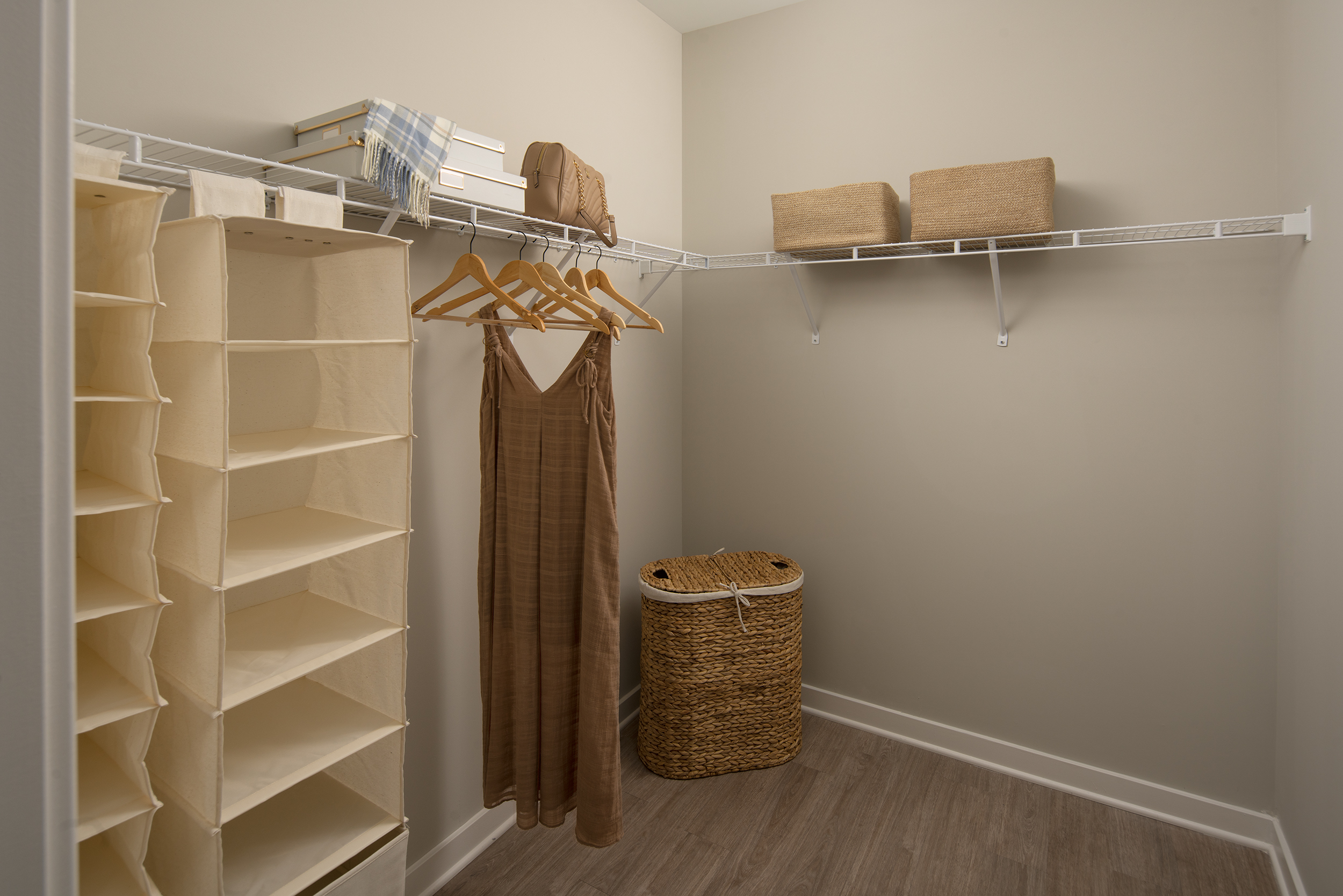 Walk in closets with ample storage