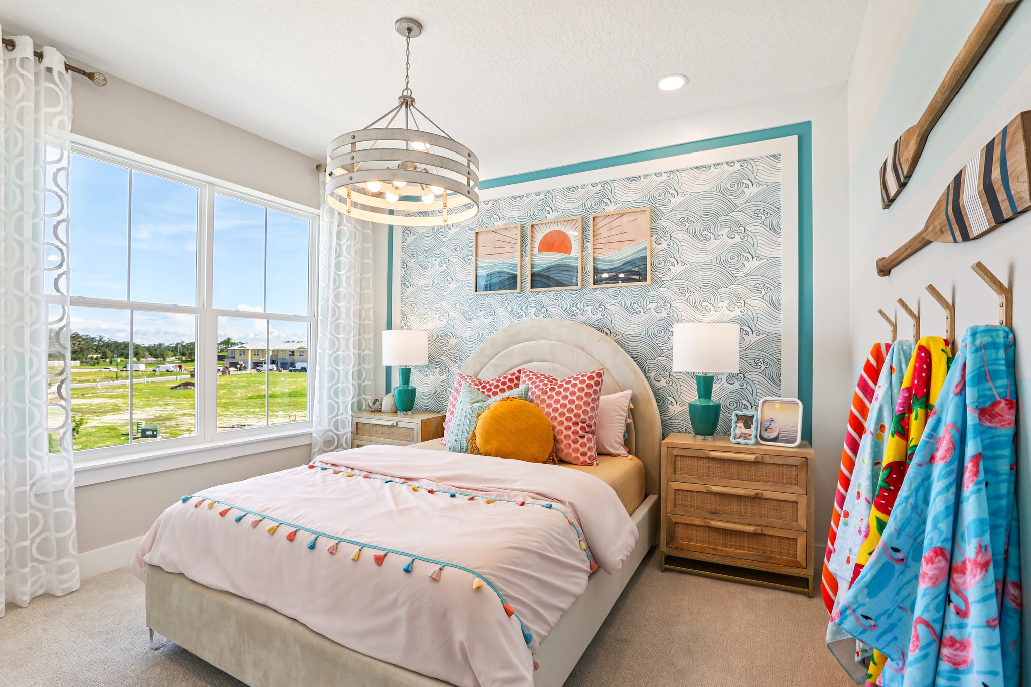 The Third Bedroom of a DRB Homes Bimini Home Plan at Isla Mirada in San Antonio, FL. 