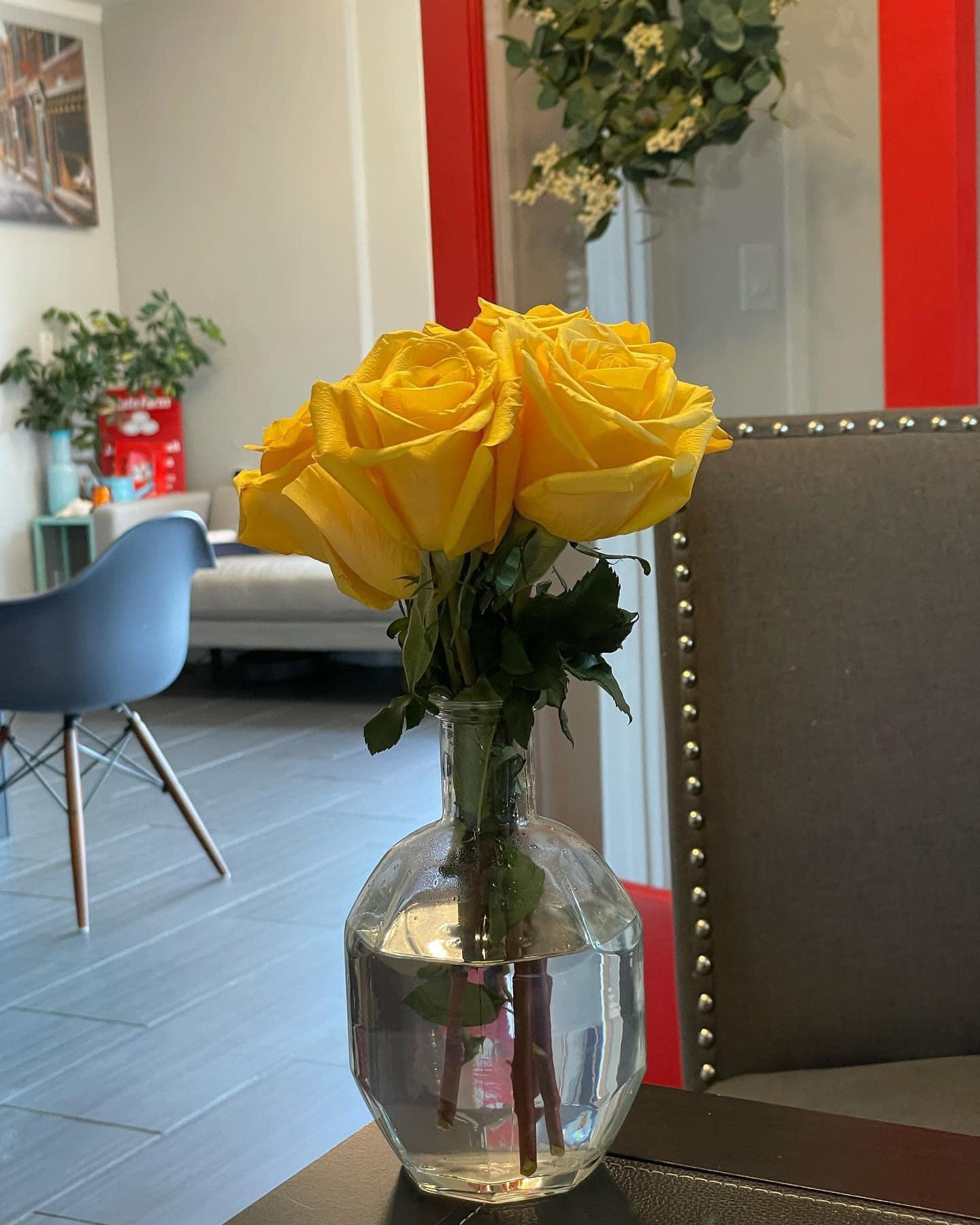 My lovely daughter snuck into my office to surprise me with Monday flowers!