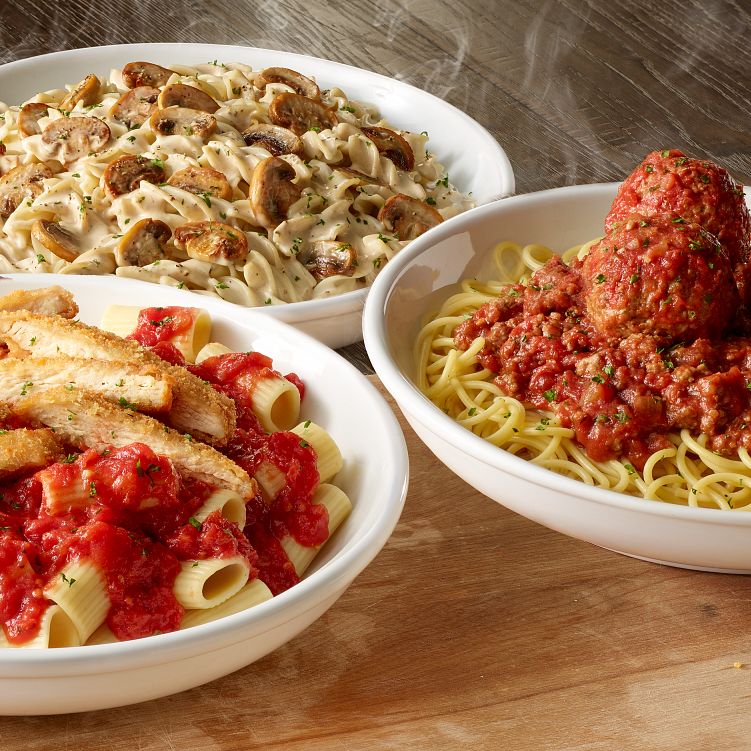 Create Your Own Pasta: Create a new Italian classic with pasta your way, handcrafted from our kitchen! Choose a pasta, homemade sauce and optional topping of your choice.