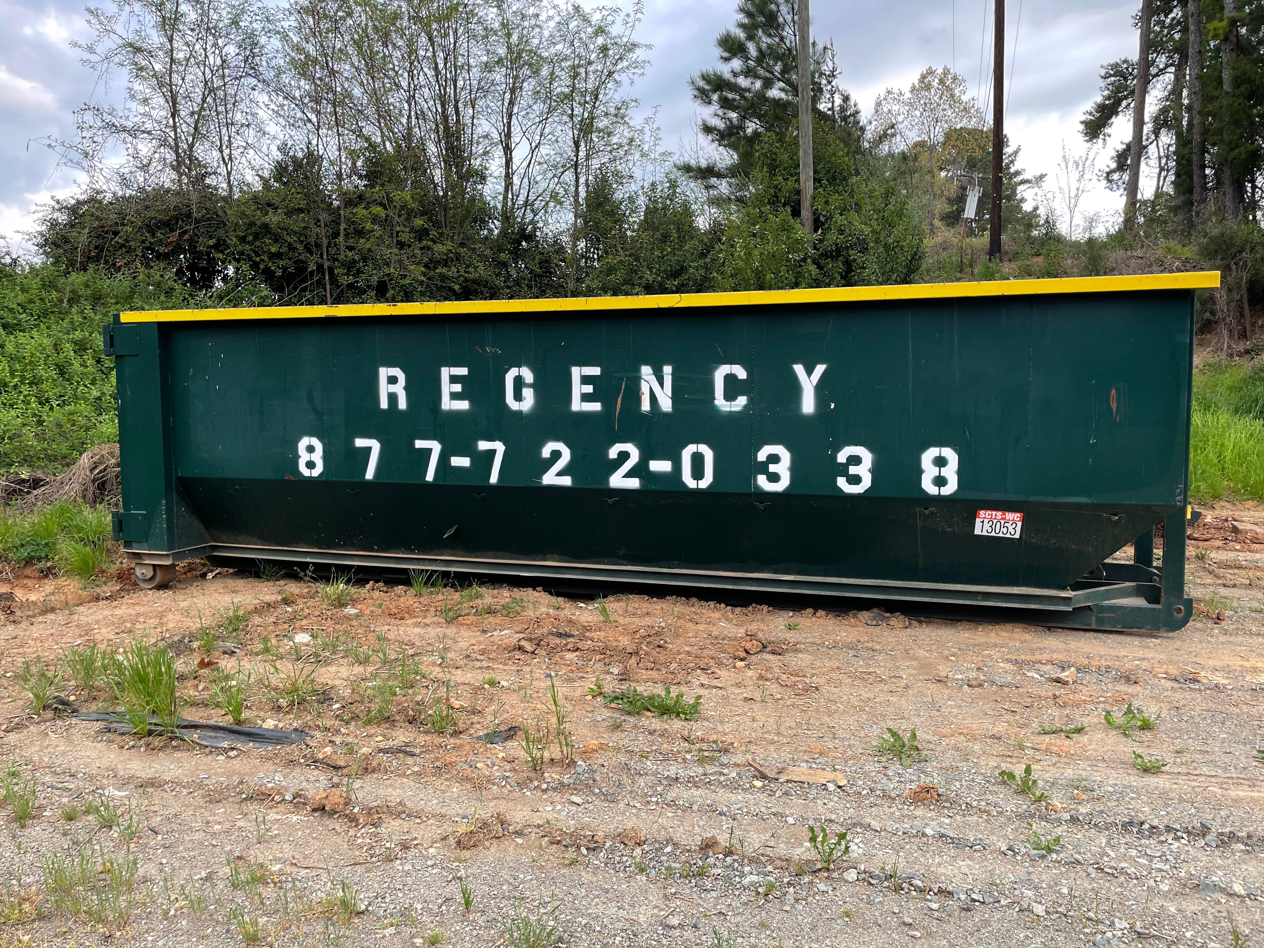 30YD Dumpster Rental Regency Hauling Mooresville (980)270-2373