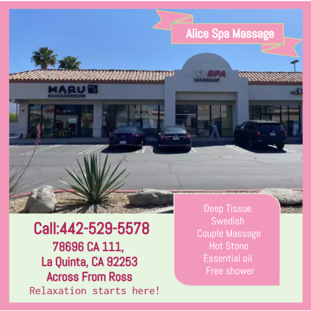 La Quinta  Alice Spa Massage -in Call & out Call Logo