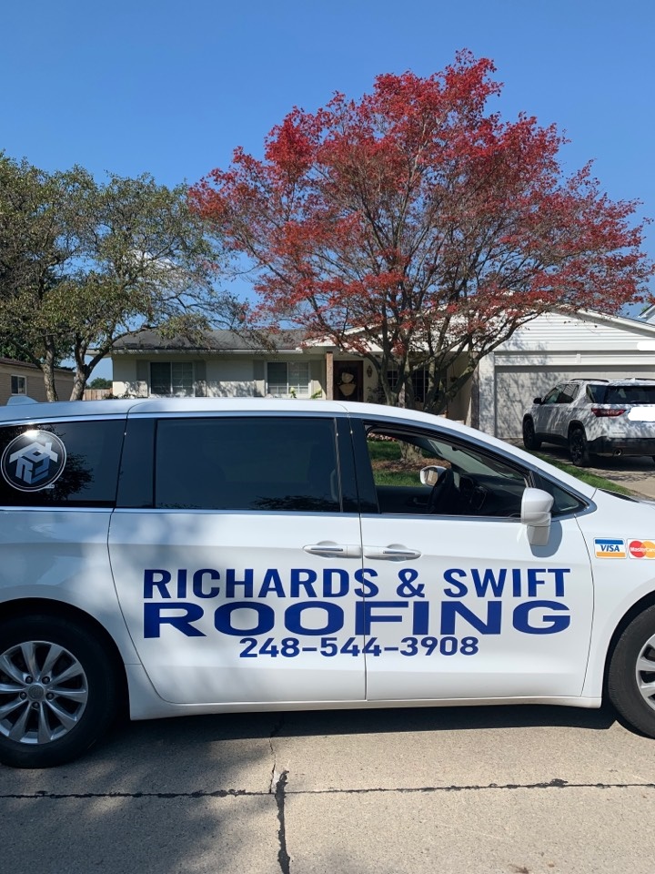 Where have you seen the Richards & Swift Roofing Van? Richards & Swift Roofing Troy (248)544-3908