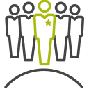 Professional team icon.