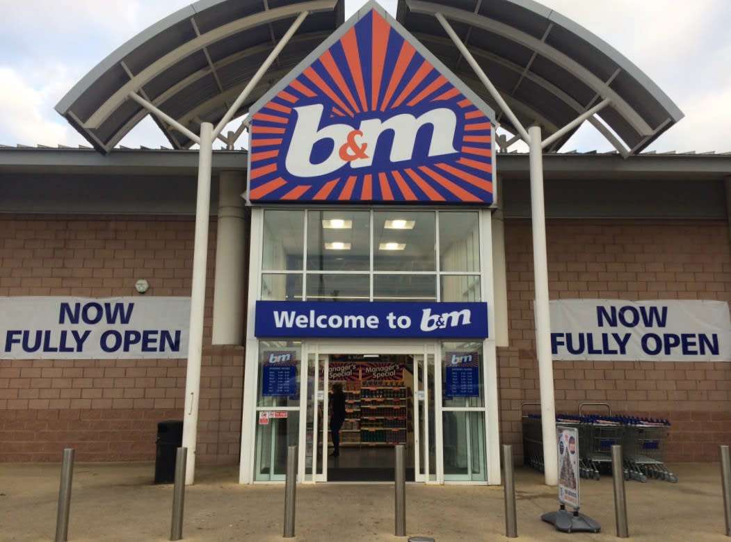 B&M's recently refurbished store at Cables Retail Park, Prescot.