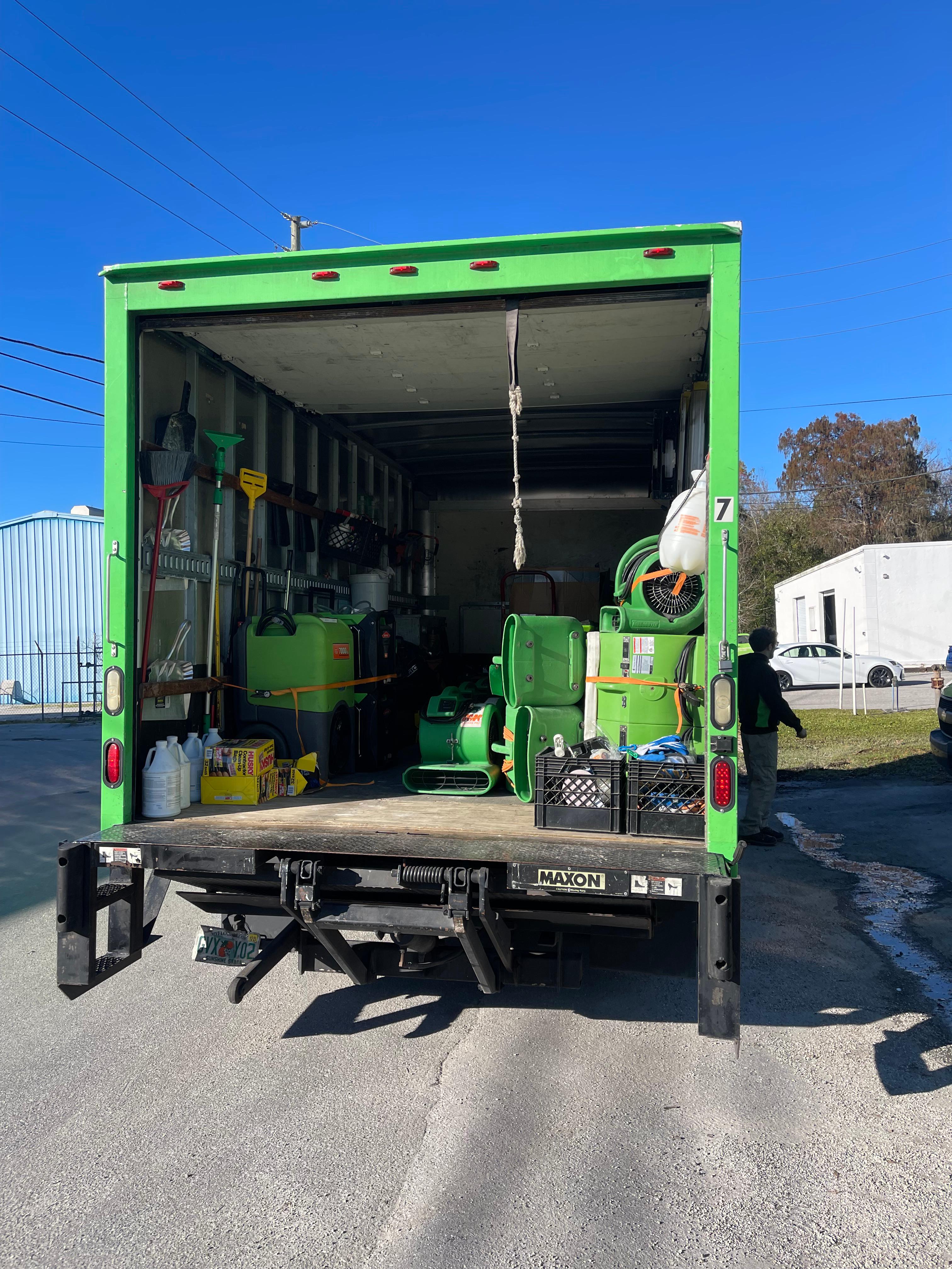 SERVPRO box truck loaded and ready for dispatch