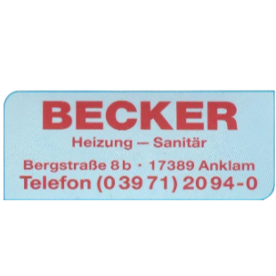 Logo BECKER Heizung – Sanitär
Bergstraße 1a
17389 Anklam