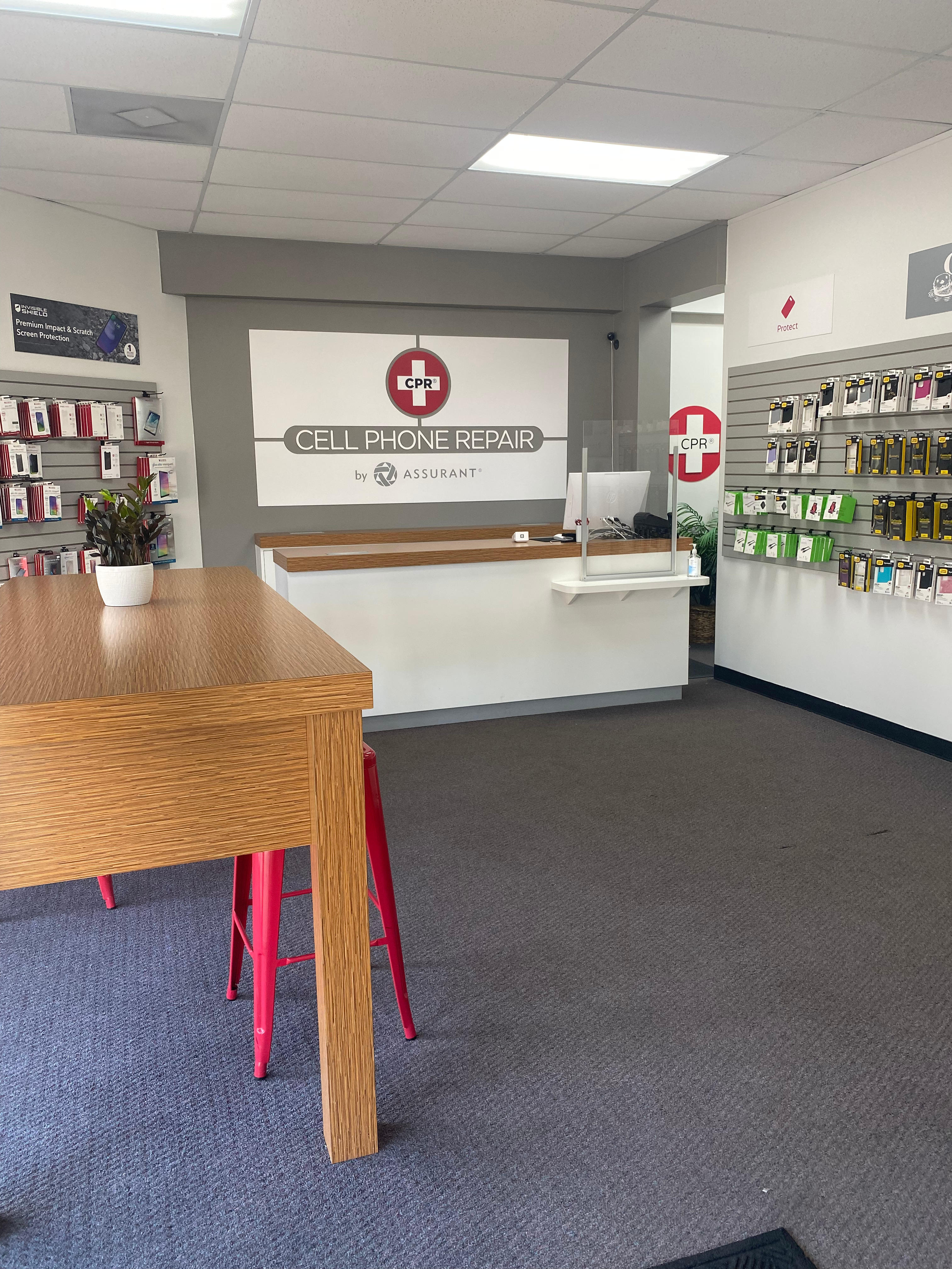 Store Interior of CPR Cell Phone Repair Beaufort SC