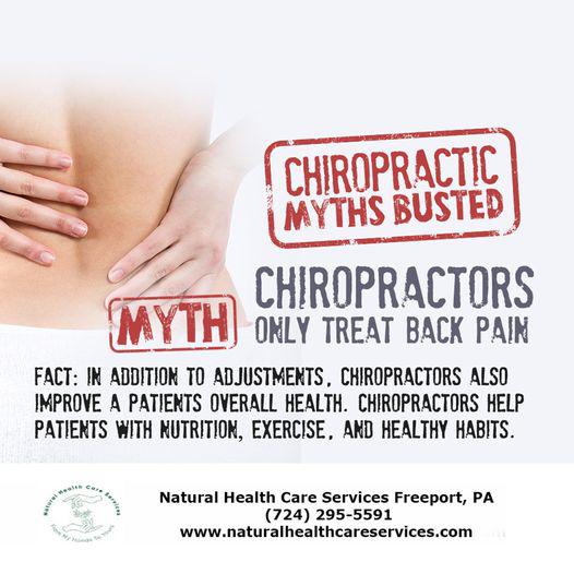 chiropractic myths busted
Myth chiropractors only treat back pain is false
Fact in addition to adjustments chiropractors also improve a patients overall health with nutrition exercise and healthy habits.