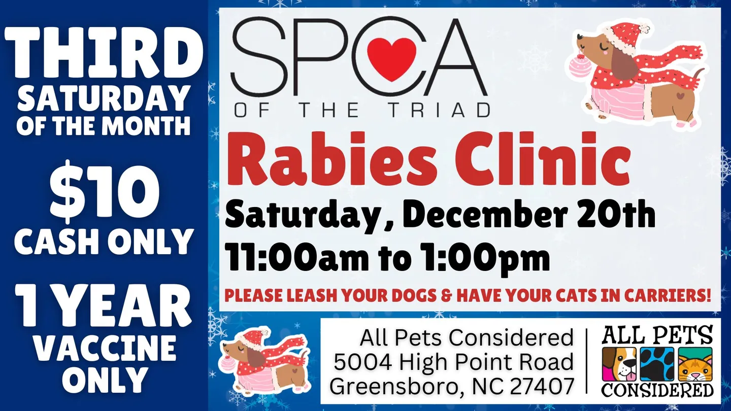 Image of Local Pet Event December SPCA Rabies Clinic (Sedgefield) Nearby