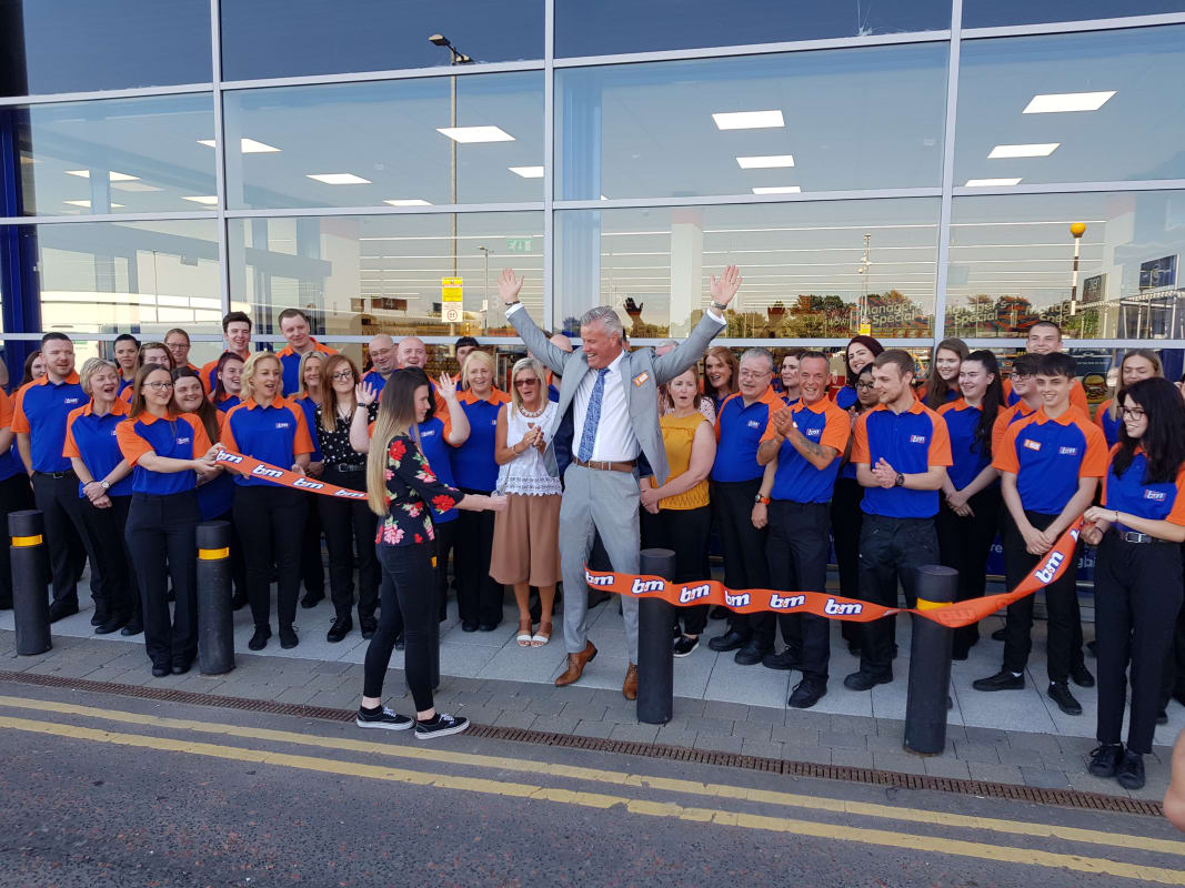 Sharon from local charity the Lisa Orsi Foundation cut the ribbon to officially open B&M's latest store at Crescent Link Retail Park, Londonderry.