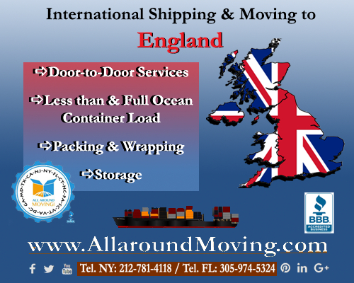 International Shipping & Moving to England www.AllaroundMoving.com