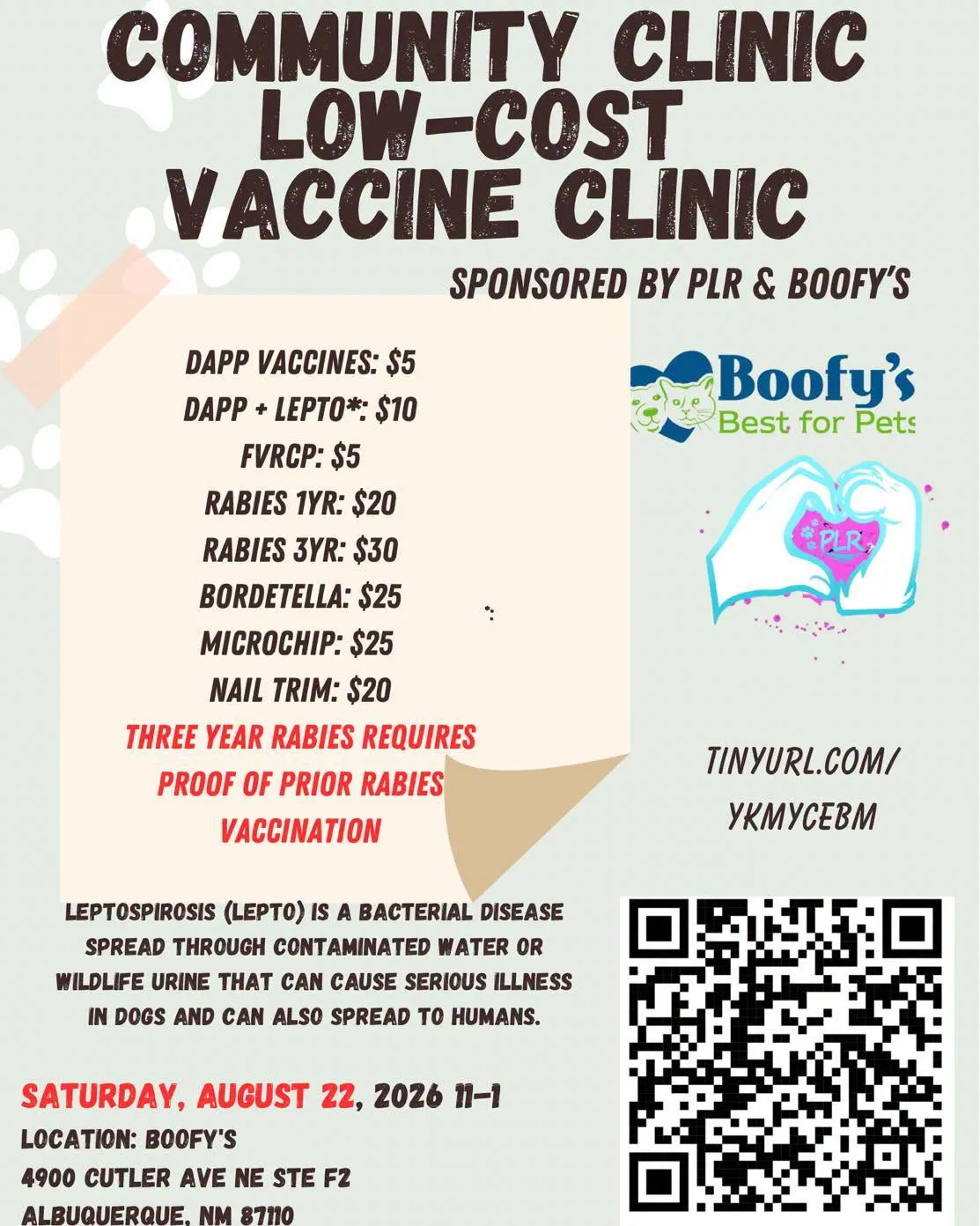 Image of Local Pet Event Low-Cost Vaccine Clinic for Pets (Cutler store) Nearby