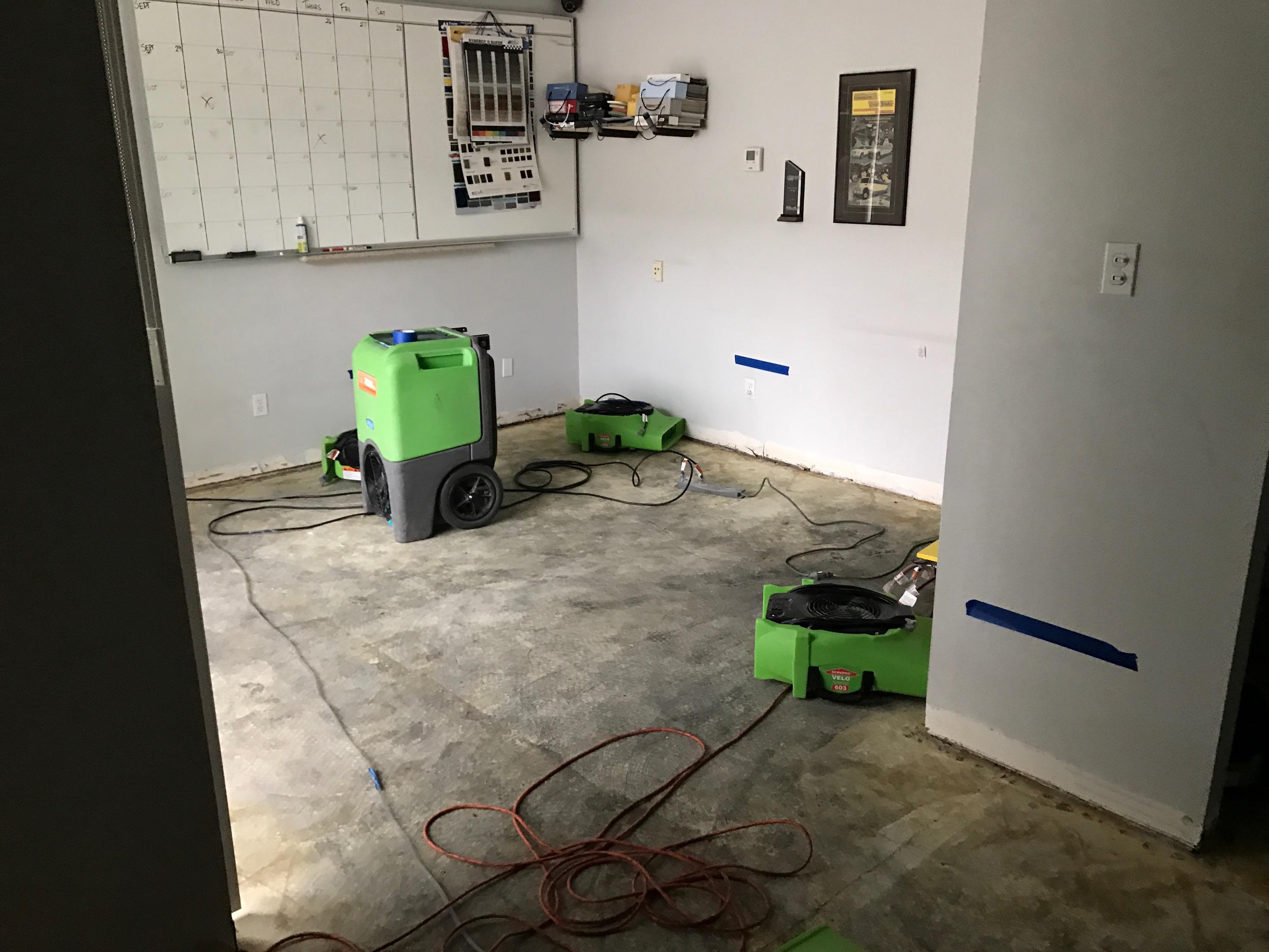 The SERVPRO equipment is up and running after a residential loss!