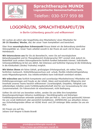 Bilder Sprachtherapie MUNDt - Logopädische Gemeinschaftspraxis