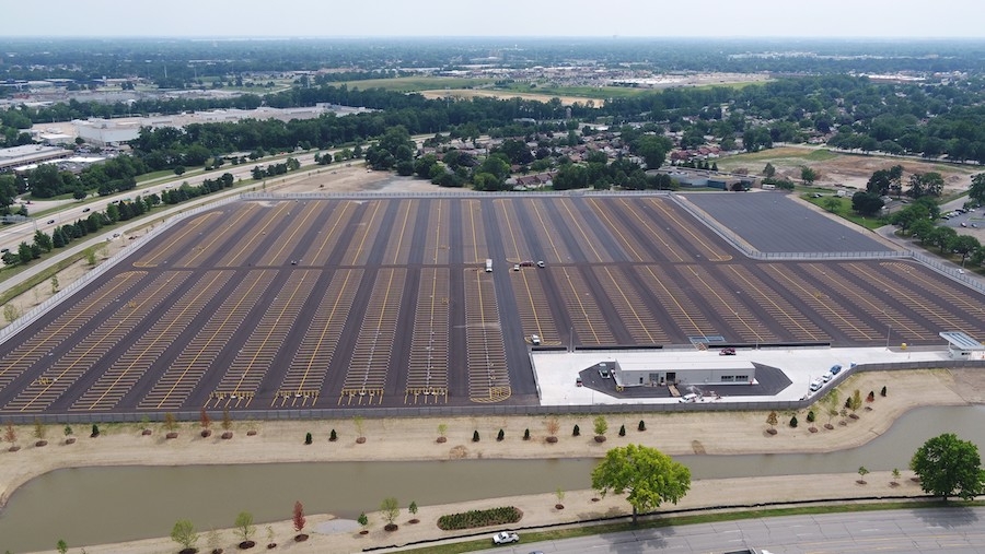 Ford Rotunda Lot - AJAX Paving Award Winning Projects